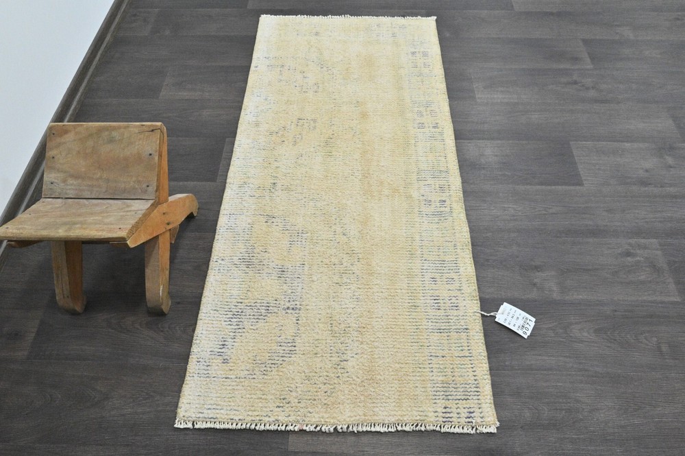 Oushak Turkish Doormat Rug 2x4 BEIGE Anatolian Handmade Vintage Small Kilim Rug