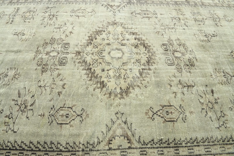 turkey vintage decor rug, handmade turkish rug, oriental oushak rug,6x9 ft 1438 gallery