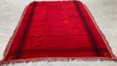 Vintage Handmade Traditional Turkish Solid Bordered Wool Kilim Rug 288×214 cm