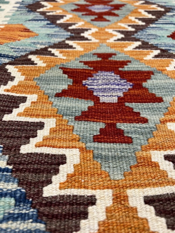Vintage Kilim Traditional Hand Made Oriental Wool Kilim 4ftx3ft 130cmx87cm gallery