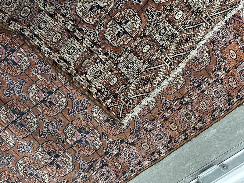 Antique Bokhara Rug 48”x77” Hand-knotted Wool In A Classic Pattern gallery
