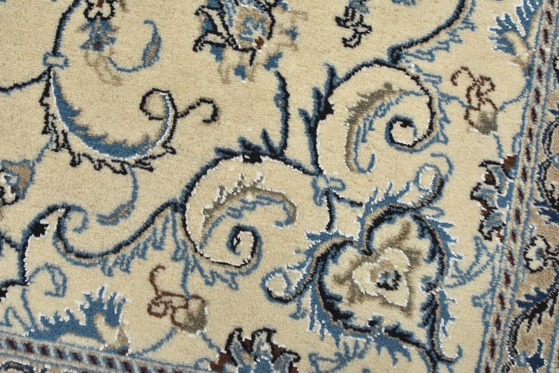 Nain Rug 6’4” x 6’10” Ivory Wool Vintage Traditional Hand-Knotted Carpet gallery