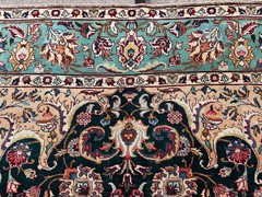 GREEN VINTAGE ORIENTAL RUG 10×13 HAND-KNOTTED WOOL ANTIQUE handmade 9×12 10×14