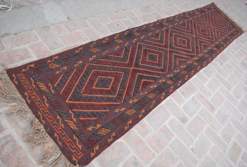 3x12 Hand Knotted Vintage Afghan Moshvani Runner Persian Tribal Wool Hallway Rug gallery