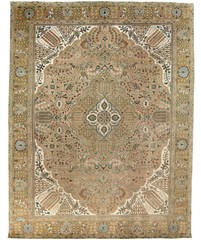 Antique Distressed Vintage Oriental Rug Muted Floral Carpet Living Room 10X13 ft
