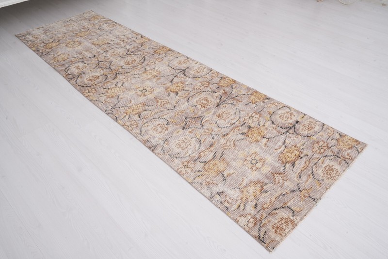 Antique Runner Oushak Turkish Runner Rug 3x8 Vintage Handmade Runner Carpet 715 gallery