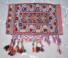 Vintage Tribal Mushwani Pillow Rug 22” x 35” Hand-knotted Rug Wall Decor Rug