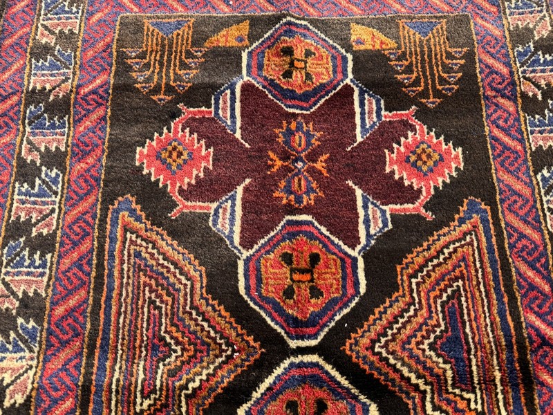 3x4 Ft Antique Afghan Handmade Baluchi Area Rug Tribal Geometric Oriental Carpet gallery