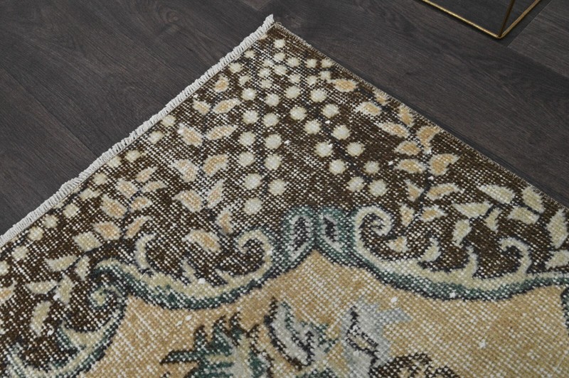 Oushak Turkish Vintage Rug 6x9 Kilim Rug Anatolian Handmade Boho Decor BEIGE gallery