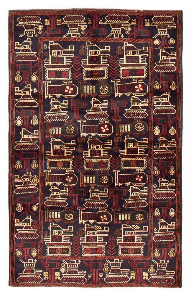 3'11" x 6'8" Vintage Hand Knotted Area Rug Traditional Oriental Wool Carpet