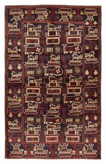 3’11” x 6’8″ Vintage Hand Knotted Area Rug Traditional Oriental Wool Carpet