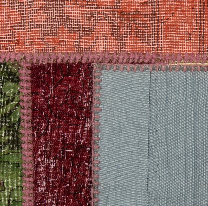 Dicarpet Patchwork 208x157 cm Handmade Vintage Oriental Rug Carpet gallery