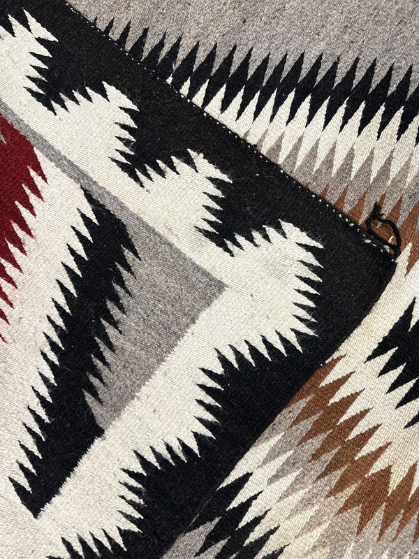 5x7 Vintage Navajo Eye Dazzler Handwoven Wool Rug Gray Southwestern 148cmx198cm gallery