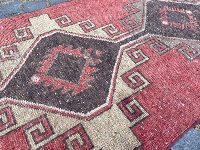 Turkish Vintage Rug Handmade Wool Rug Bohemian Runner Rug Home Rug 2,5 x 7,9 ft gallery