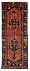 2’11” x 7’9″ Vintage Hand-knotted Runner Rug Traditional Oriental Wool Carpet