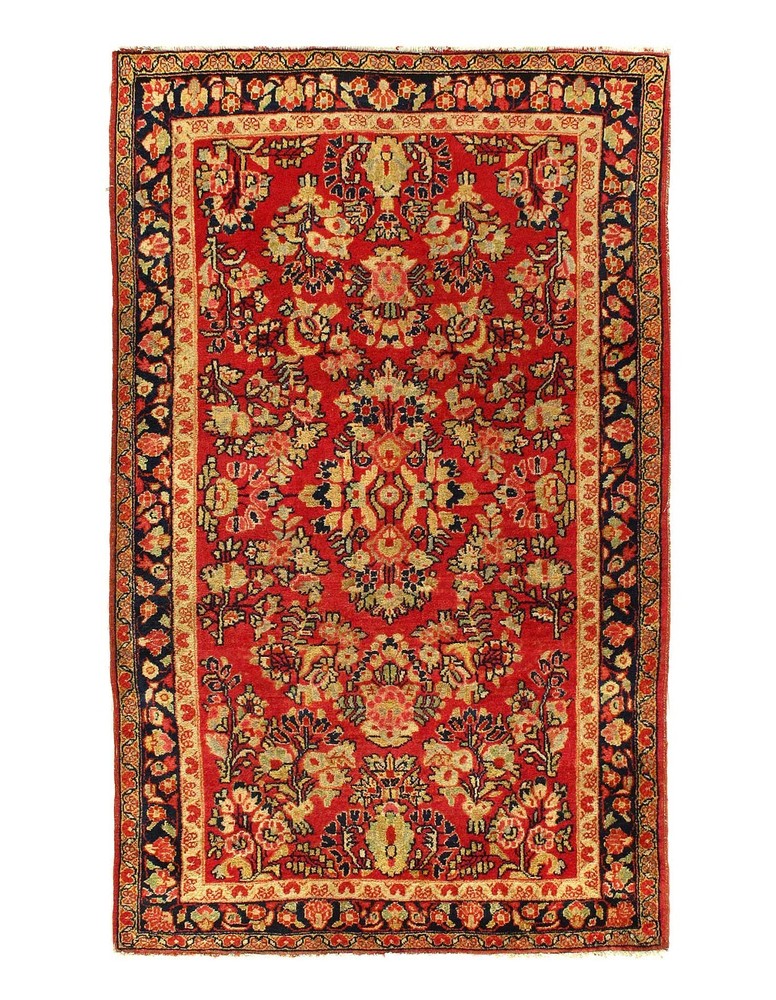 Hand Knotted Antique sarouk 3'4'' X 5'3''
