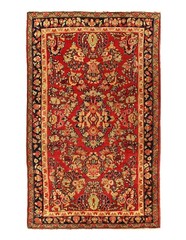 Hand Knotted Antique sarouk 3’4” X 5’3”
