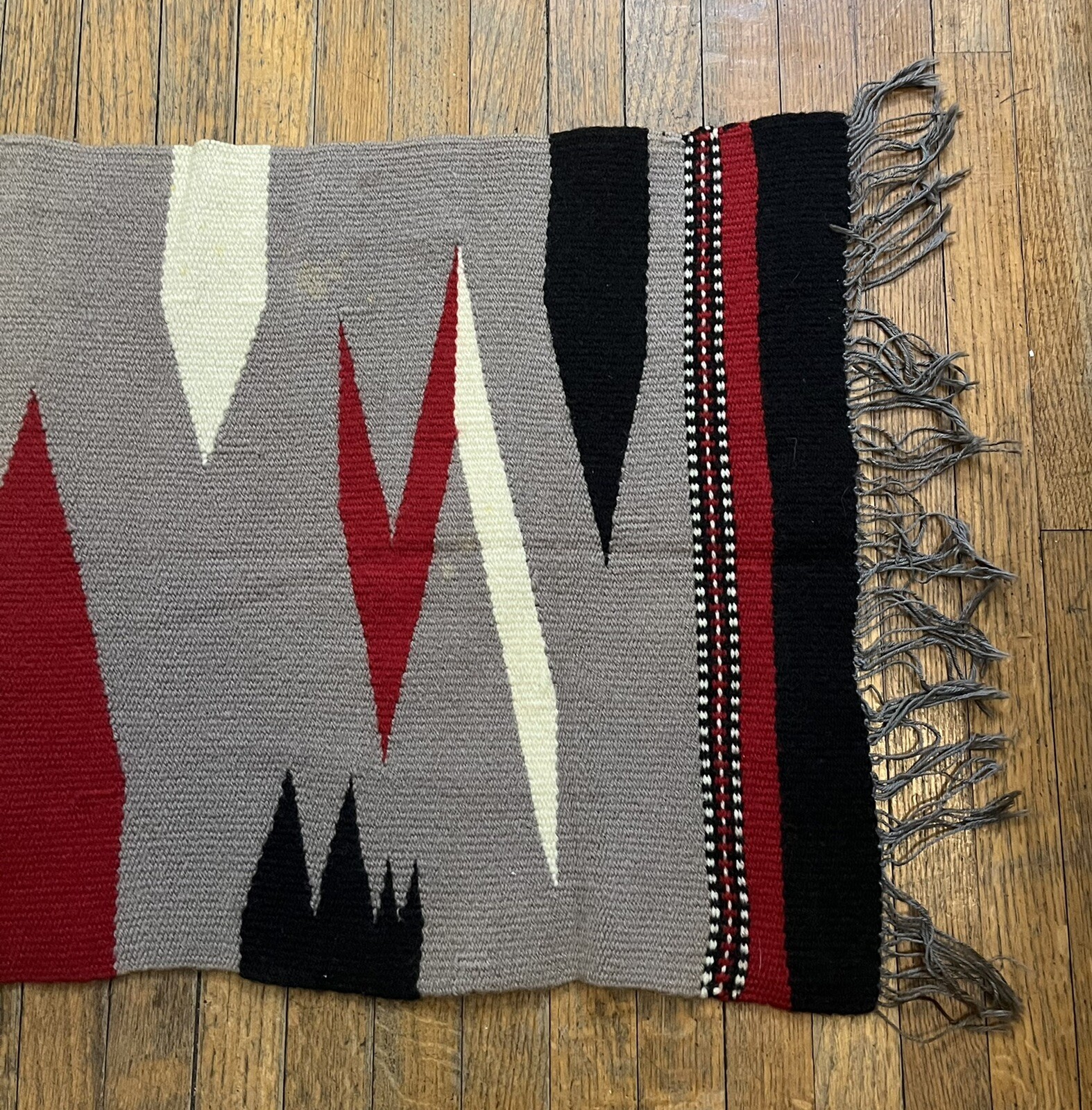 Native American Southwest Style Rug Wall Decor, Light Purple/Red, 25" X 15.5" gallery