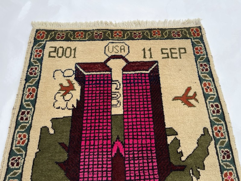 80x63 cm Afghan War rug war Rug Twin Towers 9/11 Handicrafts Ethnic #311 gallery