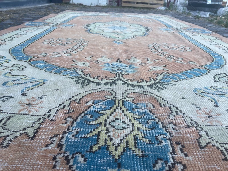 Turkish Vintage Rug, Handmade Wool Rug, Bohemian Large Rug, Home 5,7 x 10, ft gallery