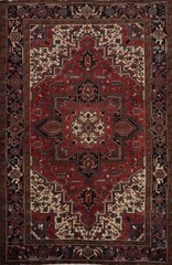 Room Size Hand-made Wool Traditional Medallion Vintage Red Rug Area Carpet 7×10