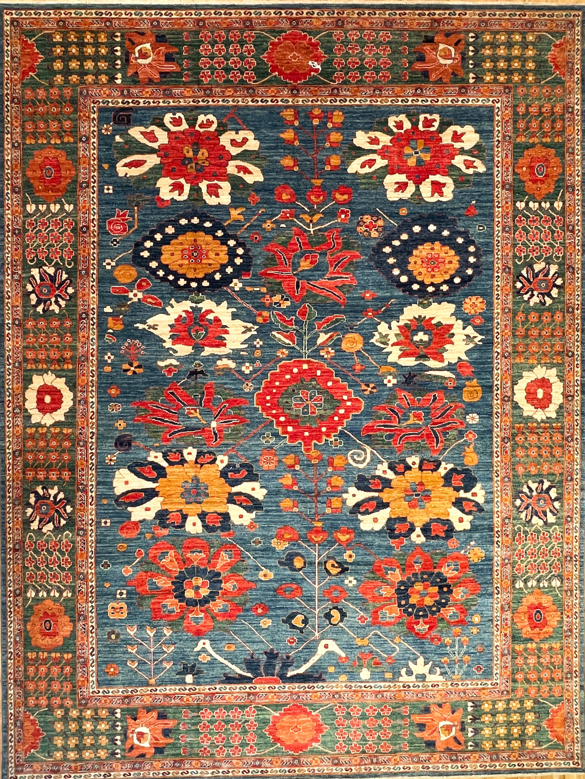 Hand-knotted Rug (Carpet) 9'X11'9, Choeb Rang mint condition gallery