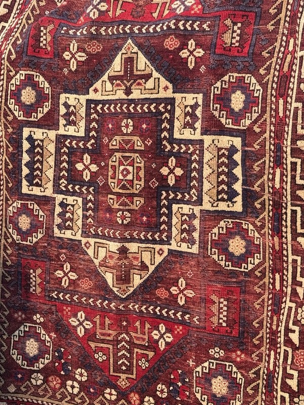 Handmade naturally-dyed Yahudere halısı from Balıkesir Turkey - 194cm x 260cm gallery