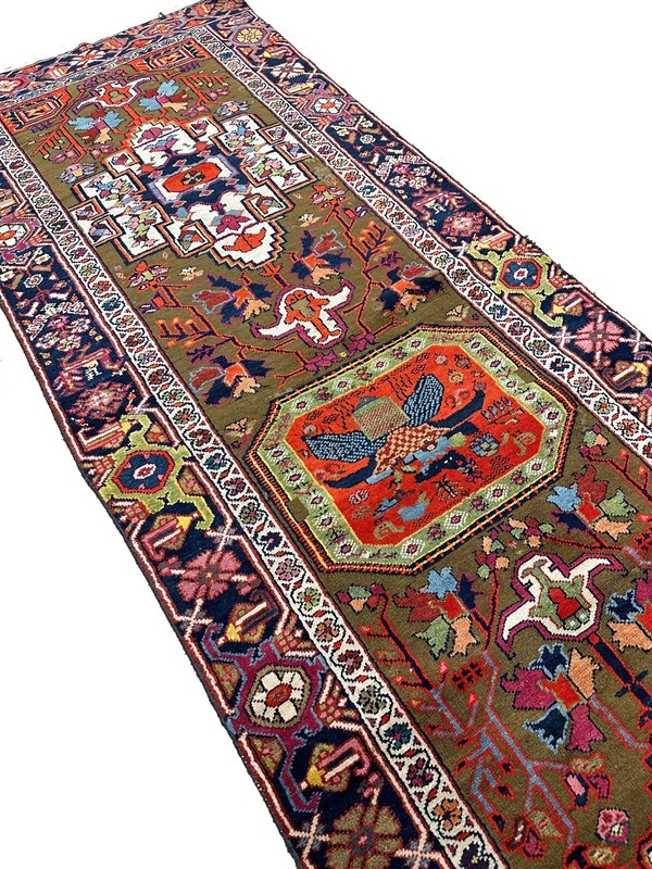 3x18 Rare Antique Handmade Runner Rug Traditional Design Long Hallway 94x 531cm gallery