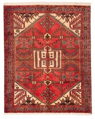 Vintage 5’5″ x 6’7″ Traditional Hand Knotted Vegetable Dye Wool Area Rug