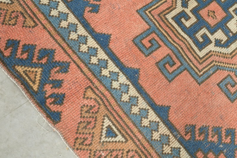 3x6 Turkish Antique Rug Anatolian Hand-Knotted Vintage Oushak Small Carpet,1241 gallery