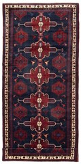 Vintage Hand-Knotted Area Rug 5’8″ x 13’5″ Traditional Oriental Wool Carpet