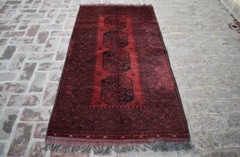 3’2 x 6’7 ft Hand Knotted Vintage Afghan Filpai Area Rug, 3×6 Tribal Wool Carpet
