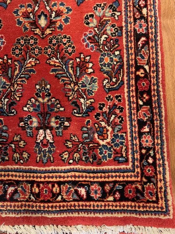 Authentic Vintage Red Saroukk Runner 3 X 13 Full Pile Excellent Condition Tags gallery