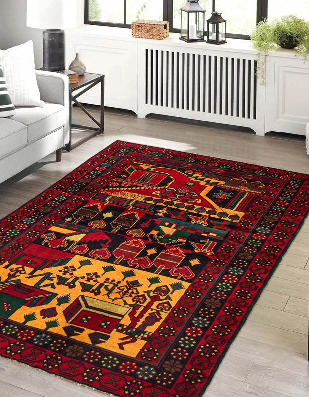 Vintage Hand-Knotted Area Rug 3'11" x 6'11" Traditional Oriental Wool Carpet gallery