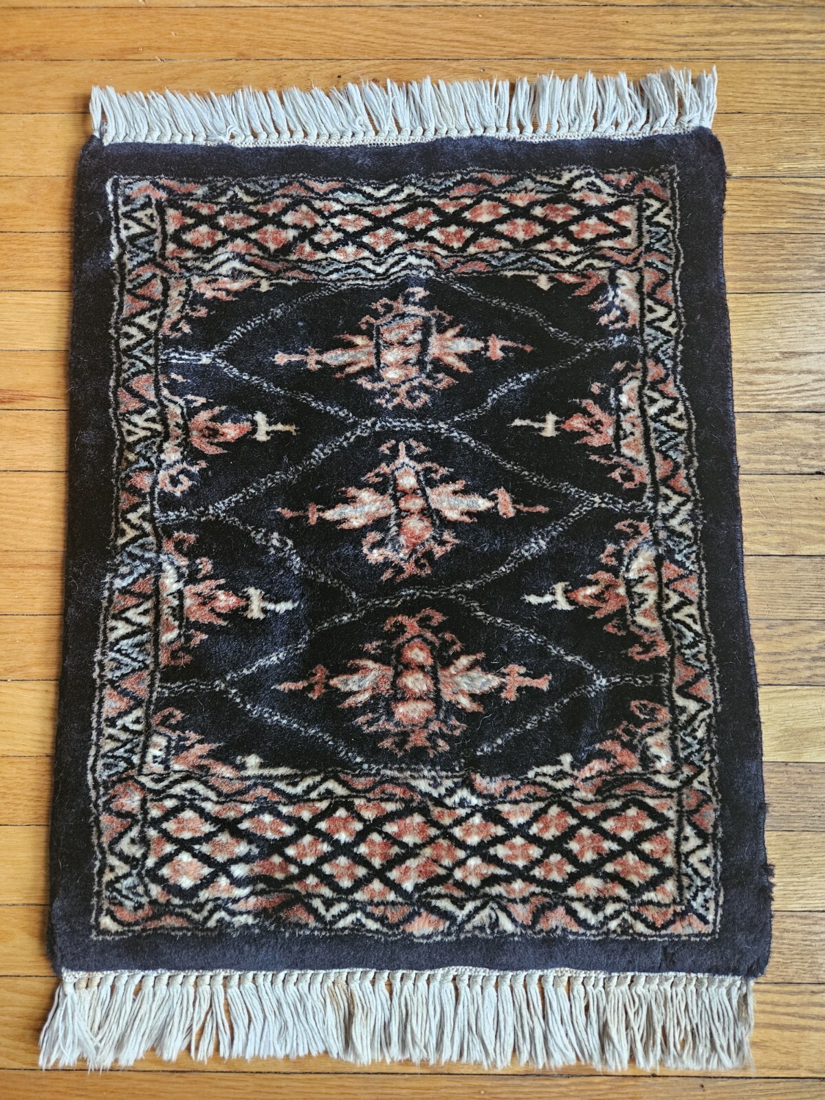 Hand knotted Pakistan Bokhara Jhaldar Wool Area Rug 1'11" x 1'6" Plush 324 KPSI gallery