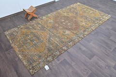 Oushak Turkish Vintage Rug 4×9 Kilim Rug Anatolian Handmade Boho Decor ORANGE
