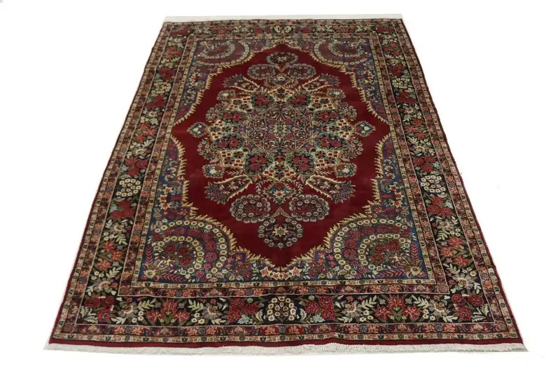 One-of-a-Kind Traditional Floral Kork Wool Rug Oriental Décor Carpet 6'5X10'5 ft gallery