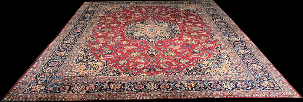 A Must See Antique 11' x 14' Genuine Keshan Rug gallery
