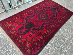Antique Afghan Hand Knotted Vintage Wool 3x5Ft Rug Tribal Oriental Prayer Carpet