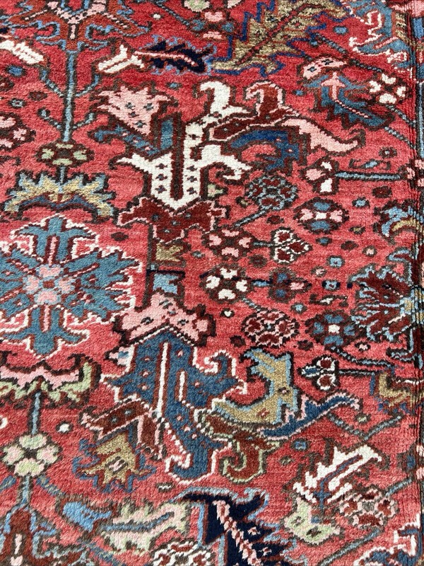 7.3 ft. X 10.6 ft. FINE ANTIQUE OLD DECORATIVE HANDMADE HERIZ SERAPI CARPET RUG gallery