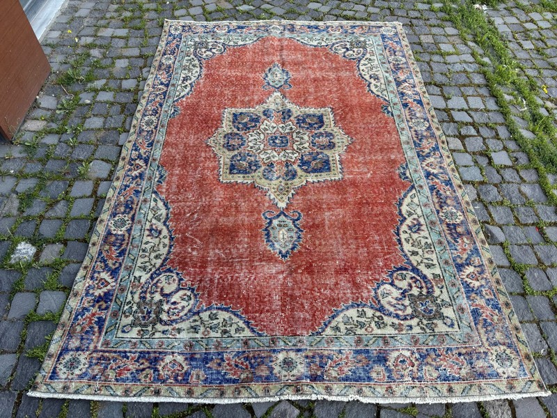 Large rug, Turkish rug, Wool rug, Vintage rug, Handmade rug | 5,7 x 8,2 ft gallery