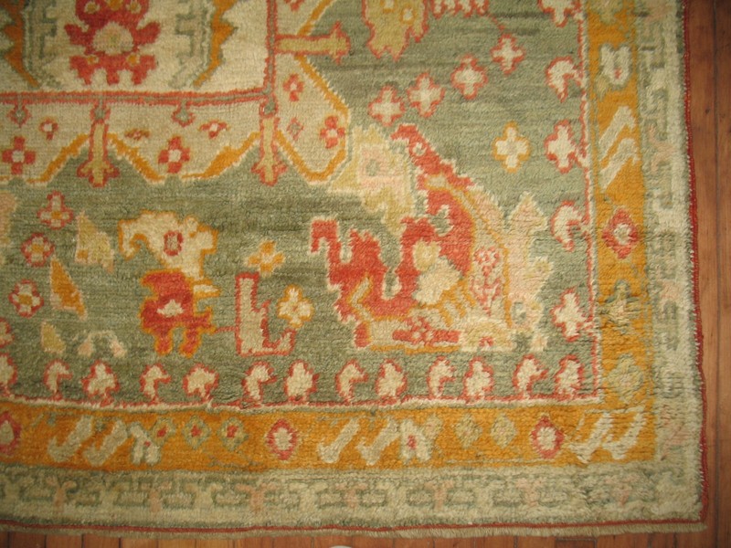 Antique Unbelievable Turkish Oushak Ushak Rug Size 12'10''x17'1'' gallery
