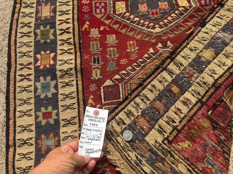 3x6 VINTAGE CAUCASIAN RUNNER RUG handmade shirvan antique fine geometric 2x6 ft gallery