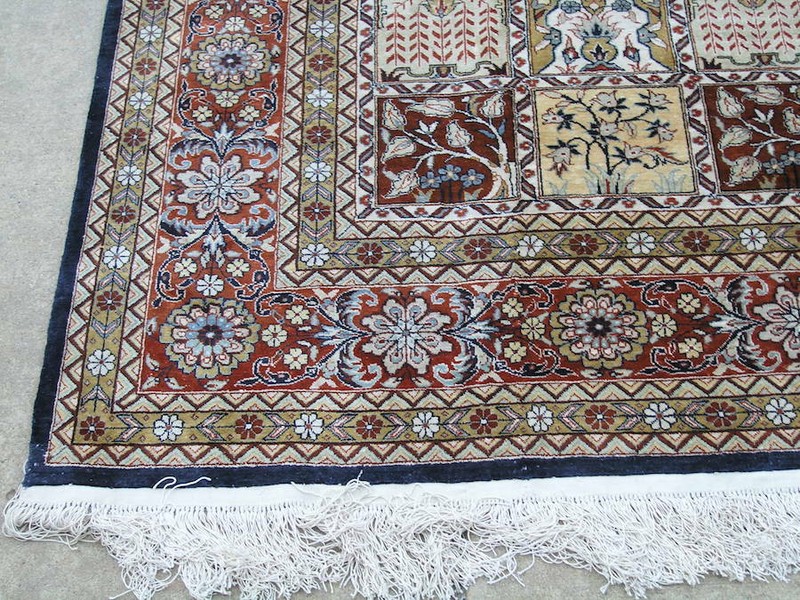 Superb Chinese 200 Line All Silk Garden Design Oriental Rug Carpet 7x11 7x10 ft gallery