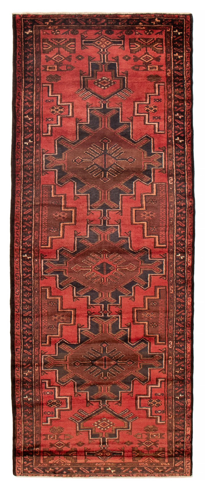 3'5" x 9'6" Vintage Hand-knotted Runner Rug Traditional Oriental Wool Carpet gallery