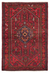Vintage Hand-Knotted Area Rug 4’1″ x 6’2″ Traditional Oriental Wool Carpet