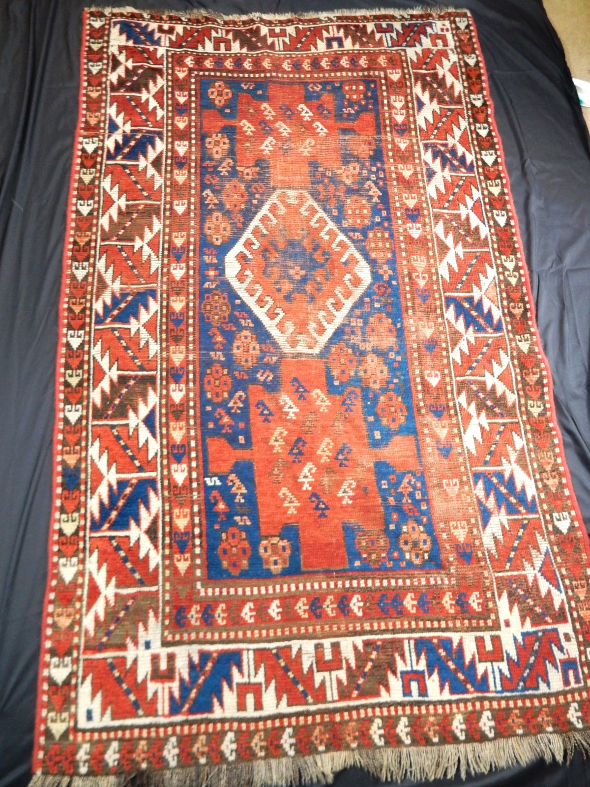 ANTIQUE KAZAK CAUCASIAN SHIRVAN HERIZ RUG CARPET ORIENTAL RUG ANTIKER TEPPICH gallery