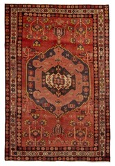 Vintage 5’4″ x 7’9″ Traditional Hand Knotted Vegetable Dye Wool Area Rug