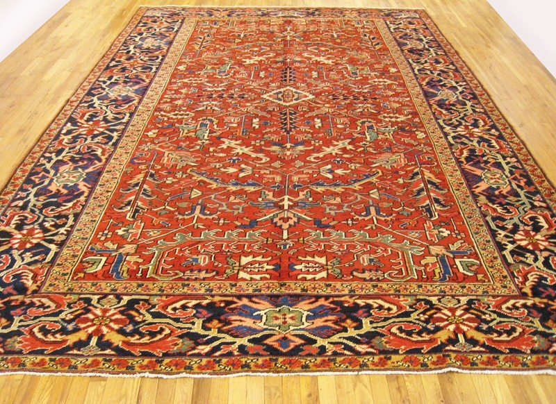 Antique Hand-Knotted Traditional Geometric Oriental Carpet gallery