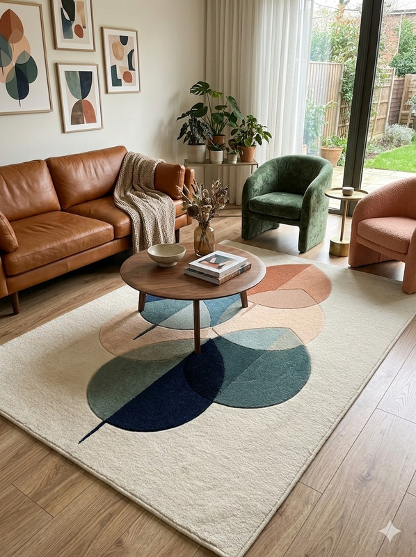 Scandinavian rug Japandi rug neutral tone rug designer carpet minimalist rug gallery